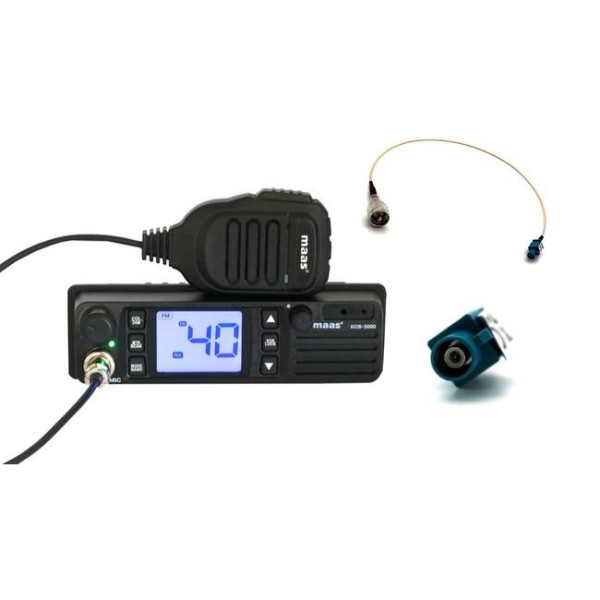 MAAS KCB3000 Emisora CB 27 MHz 40 Canales Am/FM Voltaje 12-24 voltios